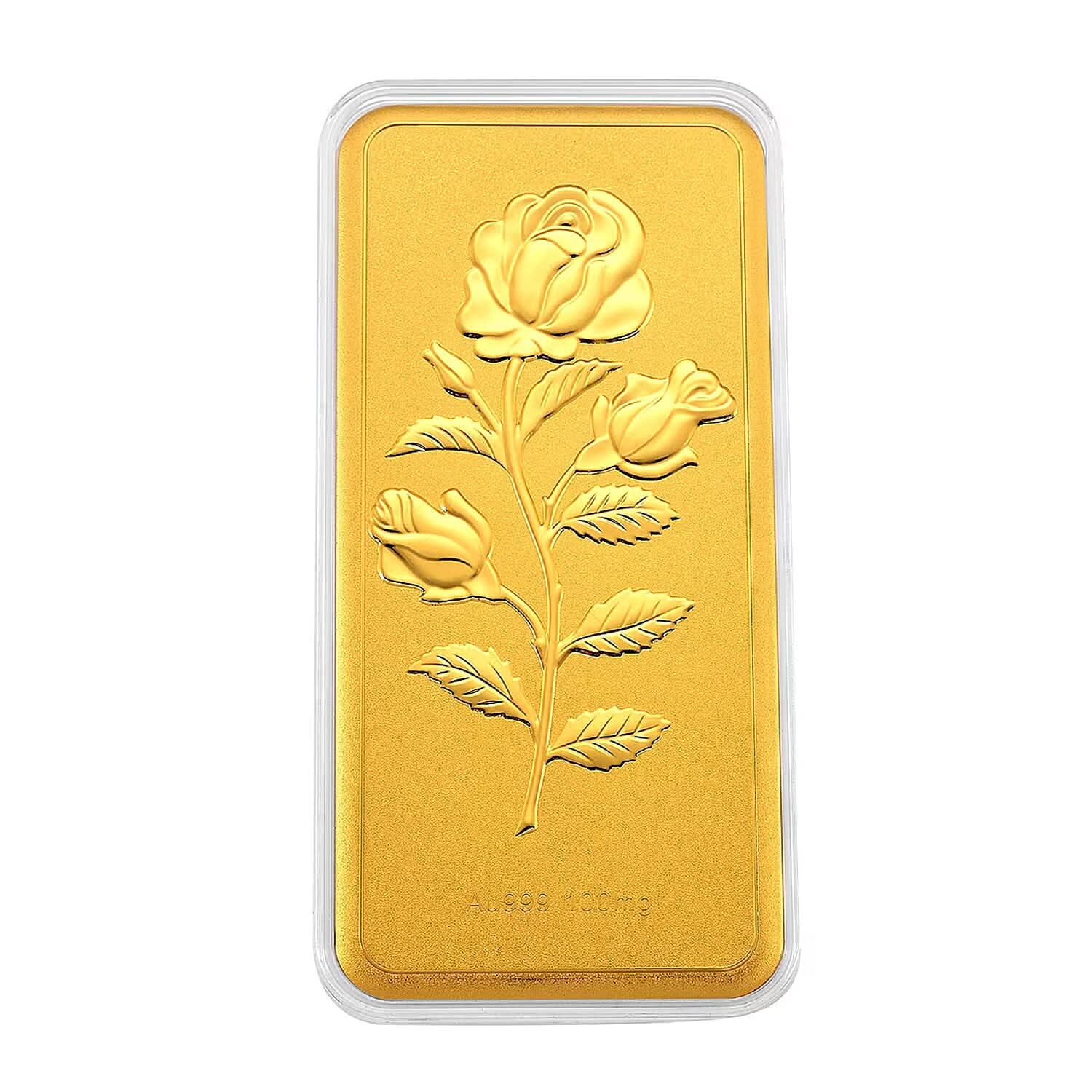 24K Golden Forever Rose Embossed Sheet (156x76.4mm)100mg