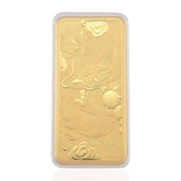 24K Golden Dragon of Fortune Emboss Sheet (156x76.4mm) 100mg