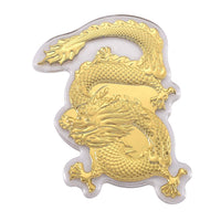 24K Golden Dragon Emboss Sheet with Book Packaging 4.5x2.5 inches (20 mg)