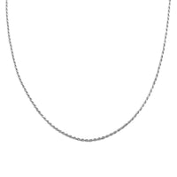 Sterling Silver 2mm Rope Chain Necklace 16 Inches 5.4 Grams