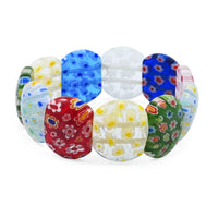 Multi Color Murano Style Stretch Bracelet (6-7In)