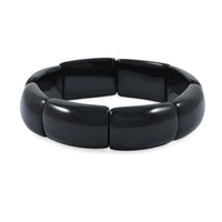 Black Obsidian 238.25 ctw Bridge Stretch Bracelet (6-7In)