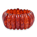 Simulated Amber Long Oval Stretch Bracelet (6-7In) - Sticky add to cart bar