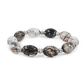Black Moss Quartz Melon with Pewter 110.26 ctw Stretch Bracelet (6-7In) - Sticky add to cart bar