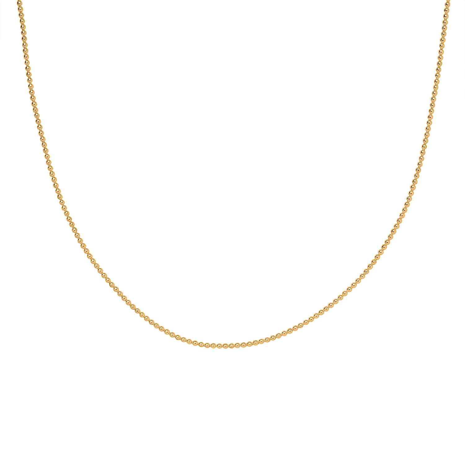 Minimalistic Ball Chain Necklace in 22K Yellow Gold 3.90 Grams 20 Inches