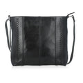 La Marey Black Genuine Leather Shoulder Bag with Faux Leather Strap - Sticky add to cart bar