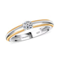 Luxuriant Lab Grown Diamond G-H SI 0.25 ctw Ring in 18K Vermeil YG and Rhodium Over Sterling Silver - Sticky add to cart bar