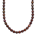 Bronze Freshwater Pearl Necklace (18 Inches) in Rhodium Over Sterling Silver - Sticky add to cart bar