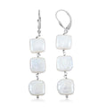 Freshwater Pearl Dangle Earrings in Rhodium Over Sterling Silver - Sticky add to cart bar