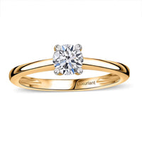 Luxuriant Lab Grown Diamond E-F VS Solitaire Ring in Rhodium Over Sterling Silver (Size 10.0) 0.50 ctw