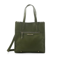 Alexis Bendel Olive Faux Leather Shoulder Bag with Top Handle