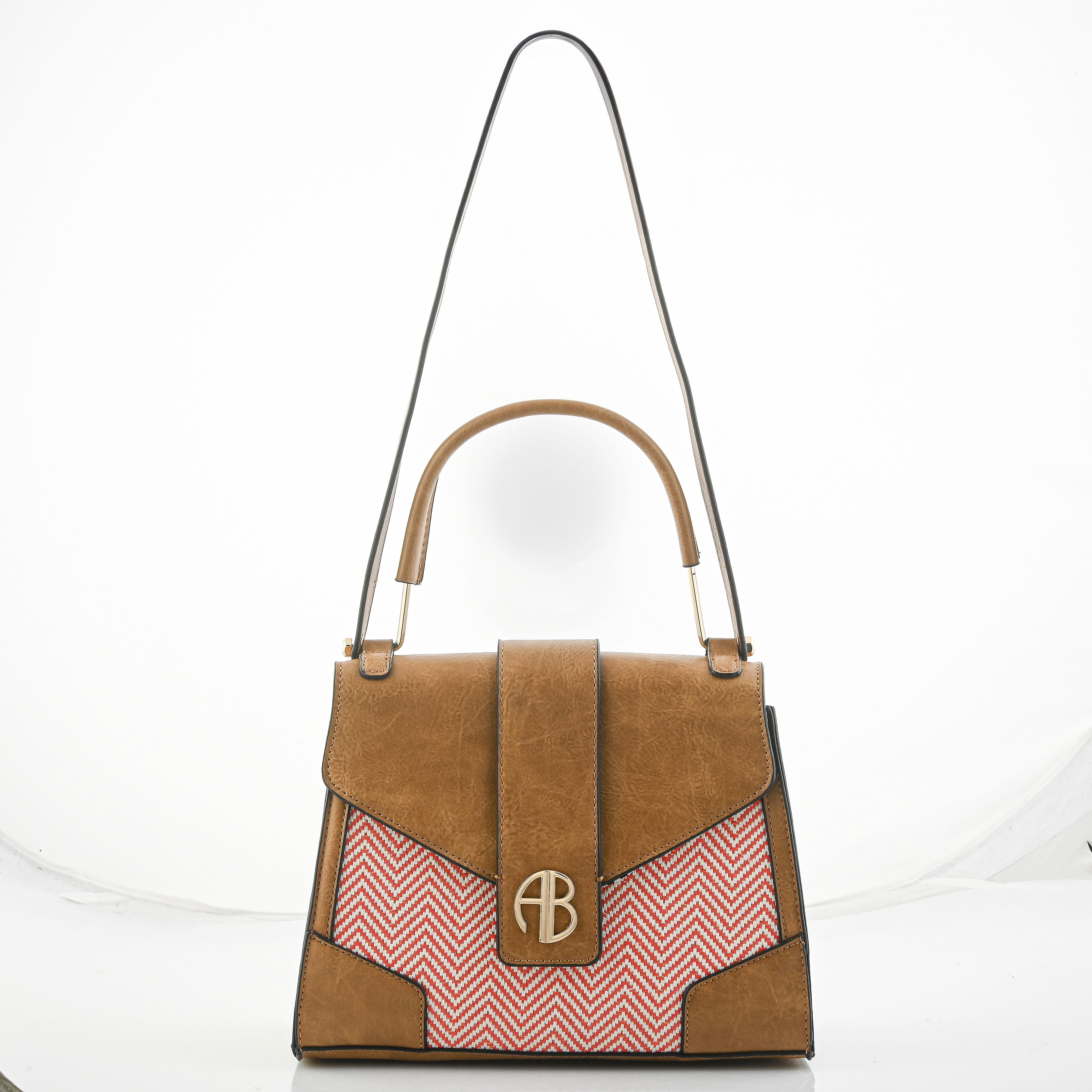 Alexis Bendel Pink Faux Leather Crossbody Bag
