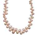 Peach Freshwater Pearl Dancing Bubbles Necklace 18 Inches in 18K Vermeil Yellow Gold Over Sterling Silver - Sticky add to cart bar