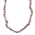 White Freshwater Pearl and Morro Redondo Pink Tourmaline 18 Ctw Necklace 18 Inches in 18K Vermeil Rose Gold Over Sterling Silver - Sticky add to cart bar