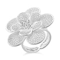 Artistry Tarakashi Collection Floral Ring in Sterling Silver (Size 10.0) 6.75 Grams - Sticky add to cart bar