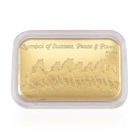 24K Golden Blessing - Seven Horses Emboss Sheet 31x45.5mm 10mg (Del. in 10-12 Days)