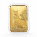 24K Golden Guardian German Shepherd Emboss Sheet 31x45.5mm 10mg - Sticky add to cart bar