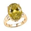 Luxoro 10K Yellow Gold Premium Yellow Apatite , Diamond (I1) Ring (Size 10.0) 11.10 ctw - Sticky add to cart bar