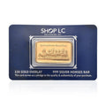 22K YG Over Sterling Silver Horses Bar (10 g) - Sticky add to cart bar