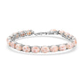 D'Joy Pink Natrolite 23.50 ctw Turtle Bracelet in Rhodium Over Sterling Silver (7.25 In) - Sticky add to cart bar