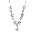 D'Joy Pink Natrolite 12.65 ctw Turtle Necklace in Platinum Over Sterling Silver 18-20 Inches - Sticky add to cart bar