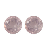 Galilea Rose Quartz Set of 2 (Rnd 6 mm) 1.46 ctw Loose Gemstone