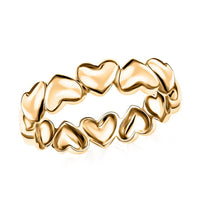 Luxoro Heart Band Ring in 10K Yellow Gold 2.50 Grams