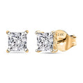Luxuriant Lab Grown Diamond E-F VS 1.00 ctw Solitaire Stud Earrings in 14K Yellow Gold - Sticky add to cart bar