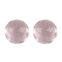 Galilea Rose Quartz Set of 2 (Rnd 5 mm) 0.90 ctw Loose Gemstone