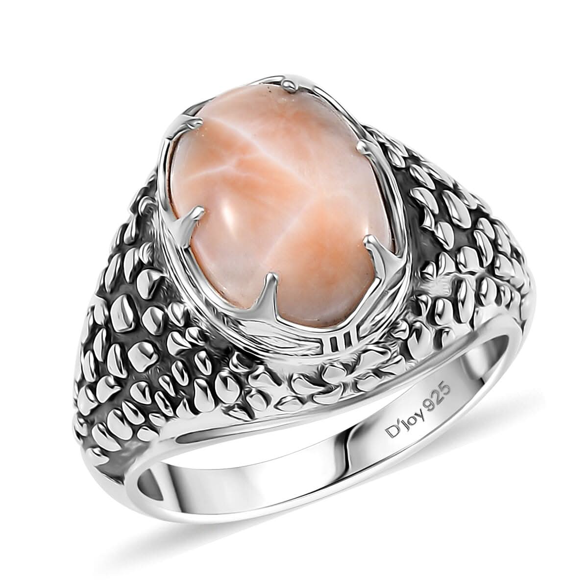 D’joy Artisan Crafted Natrolite 5.35 ctw Men's Ring in Sterling Silver (Size 10.0)
