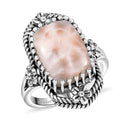 D'Joy Artisan Crafted Natrolite 6.70 ctw Blooming flowers Ring in Sterling Silver (Size 10.0) (Del. in 10-12 Days) - Sticky add to cart bar
