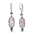 D'Joy Artisan Crafted Pink Natrolite and Malgache Neon Apatite 9.25 ctw Ocean Earrings in Sterling Silver - Sticky add to cart bar
