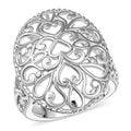 D'Joy Rhodium Over Sterling Silver Fancy Ring (Size 10.0) (6.50 g) - Sticky add to cart bar