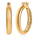 EverTrue Bronzella Collection Hoop Earrings in 18K YG Plated Bronze - Sticky add to cart bar