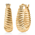 EverTrue Bronzella Collection Twisted Rope Hoop Earrings in 18K YG Plated Bronze - Sticky add to cart bar