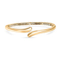 EverTrue Bronzella Collection Dewdrop Curve Bypass Bangle Bracelet in 18K YG Plated Bronze (7.25 In) - Sticky add to cart bar