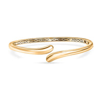 EverTrue Bronzella Collection Dewdrop Curve Bypass Bangle Bracelet in 18K YG Plated Bronze (7.25 In)