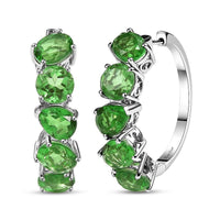 EverTrue Chartreuse Quartz (Triplet) 20.70 ctw Beauty of Vines Earrings in Platinum Bond