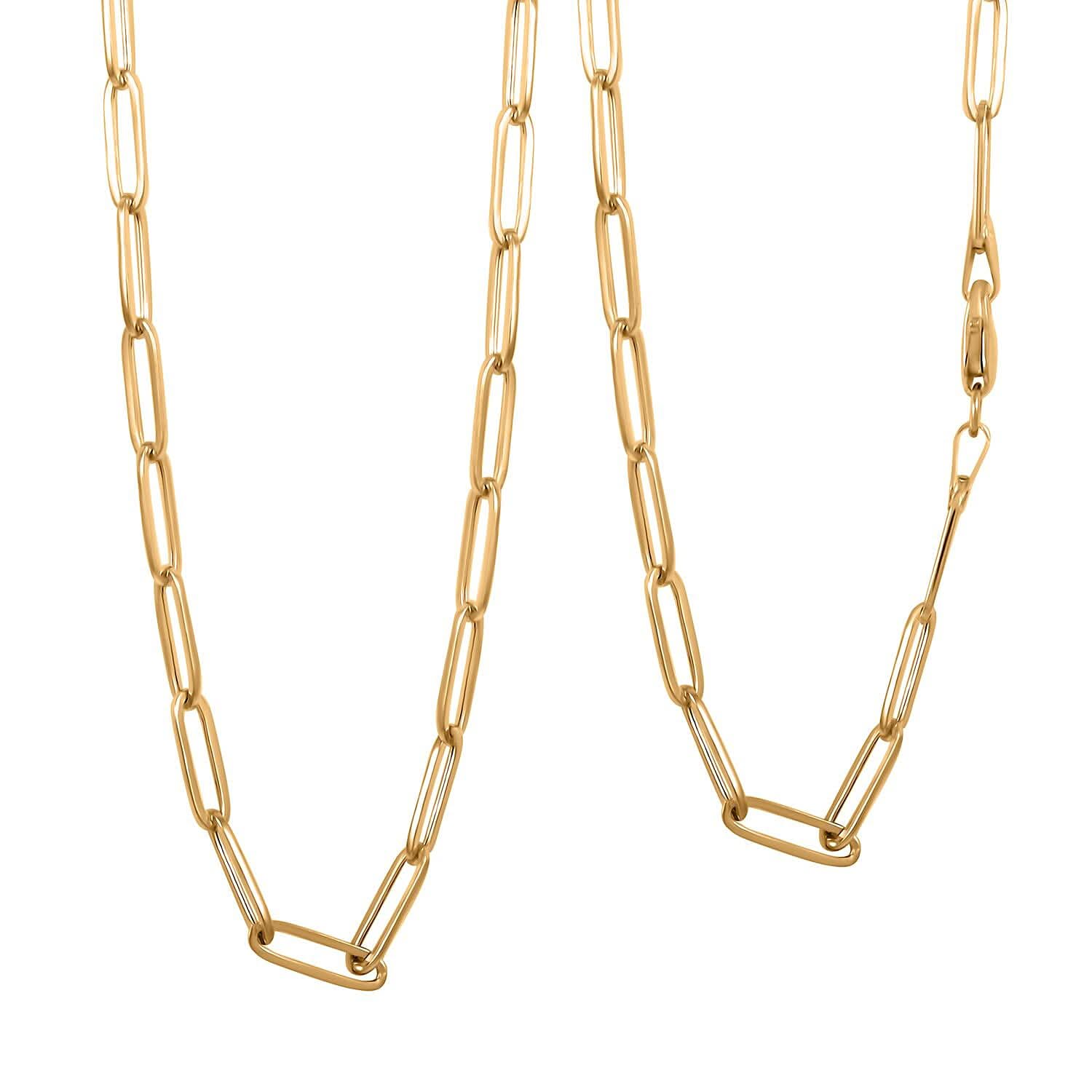 3mm Paperclip Chain Necklace in 10K Yellow Gold 3.2 Grams 20 Inches