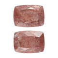Cherry Quartz Set of 2 (Cush 7x5 mm) 1.59 ctw Loose Gemstone - Sticky add to cart bar