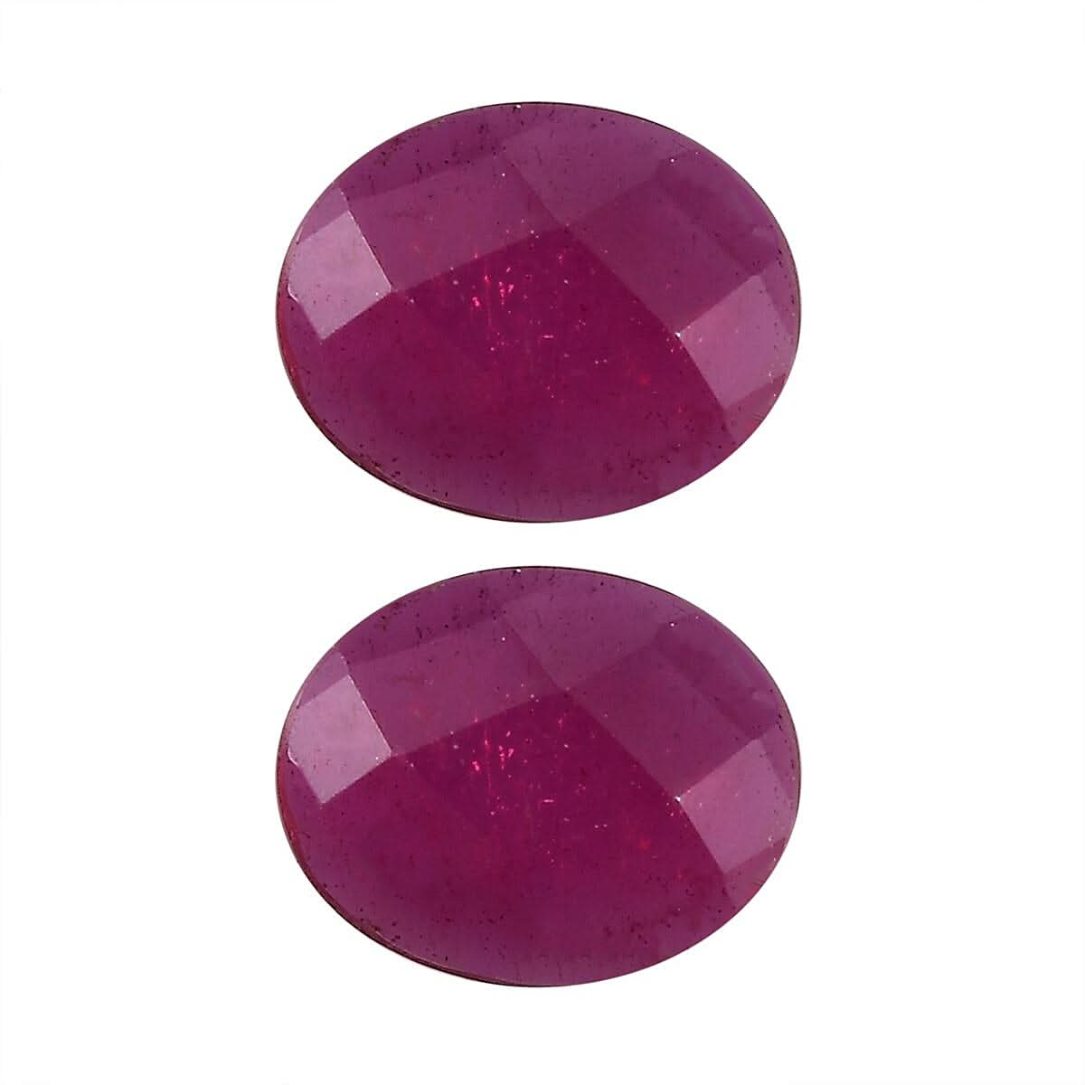 Niassa Ruby (FF) Set of 2 (Ovl 5x4 mm) 0.69 ctw Loose Gemstone