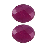 Niassa Ruby (FF) Set of 2 (Ovl 5x4 mm) 0.69 ctw Loose Gemstone