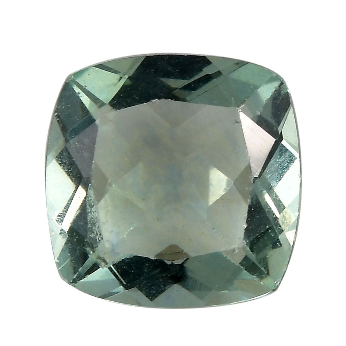 AA Green Fluorite (Cush 10x10 mm) 4.26 ctw Loose Gemstone