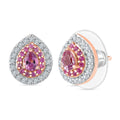 D'Joy Narsipatnam Pink Spinel and Multi Gemstone 0.80 ctw Blush Blossom Earrings in 18K Vermeil Rose Gold Over Sterling Silver - Sticky add to cart bar