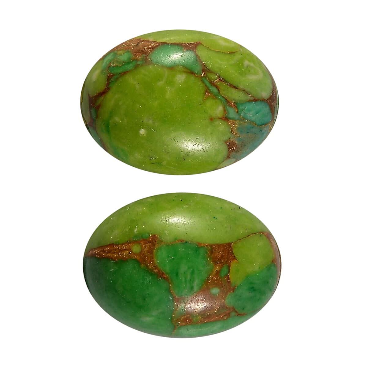 Green Turquoise Set of 3 (Ovl 8x6 mm) 2.41 ctw Loose Gemstone