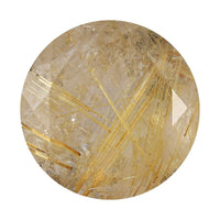 Golden Rutilated Quartz (Rnd 11 mm) 3.60 ctw Loose Gemstone