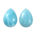 AAA Larimar Set of 2 (Pear 7x5 mm) 1.54 ctw Loose Gemstone - Sticky add to cart bar