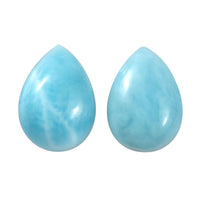 AAA Larimar Set of 2 (Pear 7x5 mm) 1.54 ctw Loose Gemstone