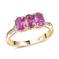 Luxuro 10K Yellow Gold Premium Pink Sapphire, Diamond (G-H, I2) Ring (Size 10.0) 1.90 ctw - Sticky add to cart bar