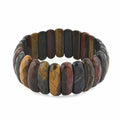 Faceted Oval Tiger Eye 335.05 ctw Stretch Bracelet (6-7In) - Sticky add to cart bar